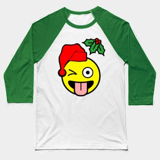 Mistletoe Emoji Baseball T-Shirt